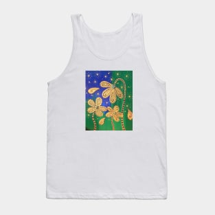 Gold Flowers Tank Top